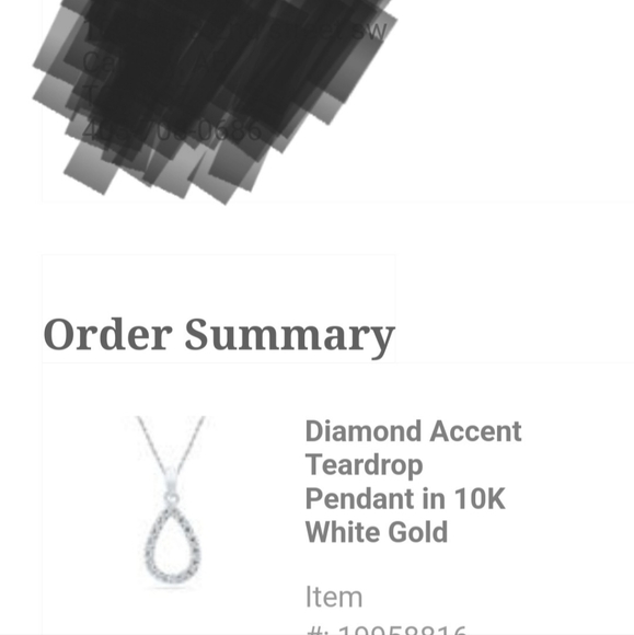 Diamond Accent Teardrop in 10K White Gold - Picture 6 of 6